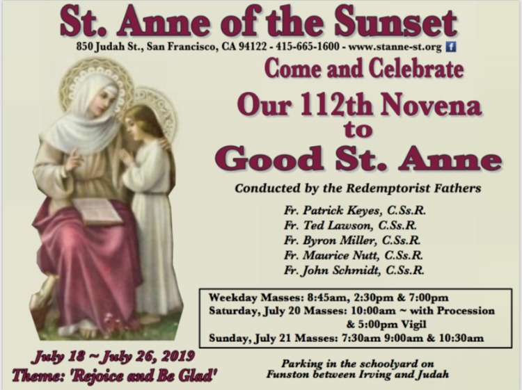 2019 Novena to Good St. Anne