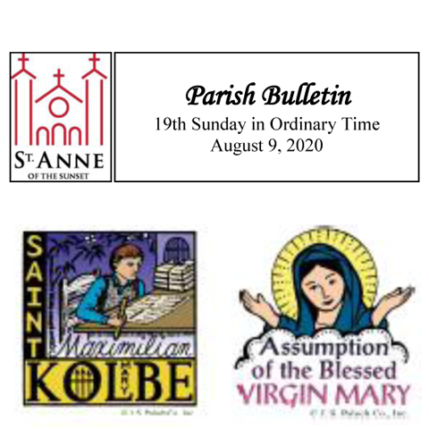 Bulletin August 9, 2020