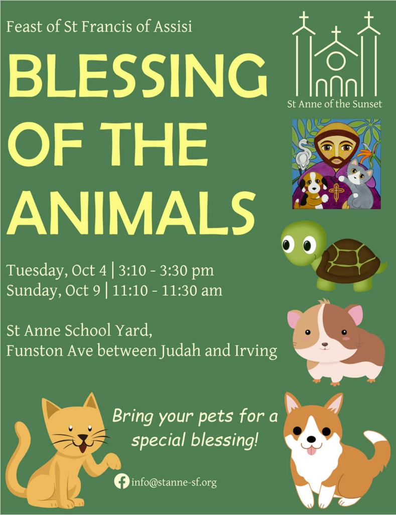 Feast of St. Francis of Assisi Blessing of the Animals St. Anne of